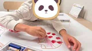 今日の療育記録📝〜巨大塗り絵〜