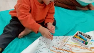 今日の療育記録📝〜巨大塗り絵〜